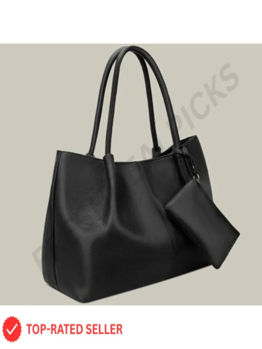 Vegan Leather Women's Tote Purse Large Capacity Work Travel Bag Laptop Shoulder